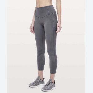 Lululemon All The Right Places Crop II Legging 23" Gray High Rise Luxtreme Sz 8